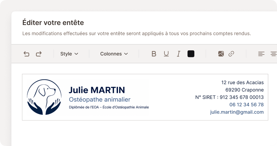 Une mise en page professionnelle à votre image